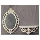 2x The Bid Syroco Midcentury Hollywood Oval Mirror