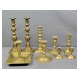 9x The Bid Brass Candle Holders