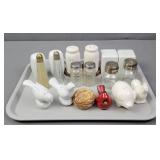 9x The Bid Assorted Salt & Pepper Shakers