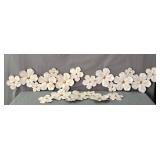 3x The Bid 30" Long Metal Dogwood Wall Art