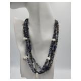 3 Strand 20in Sodalite Necklace