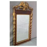 Antique Painted Carved Wood Frame Mirror