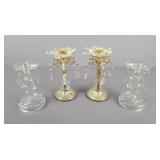 2x The Bid Pair Of Vintage Candle Holders