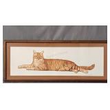 Jacquie Marie Vaux Ginger Cat Hand Signed Print