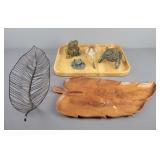 Lot Of Assorted Home Decor & Trays