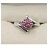 New Designer Crystal Ball  Ring Sz 6
