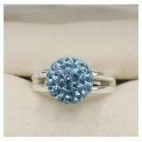 New Designer Crystal  Ring Sz 6