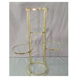 Brass & Glass 5 Shelf Round Display