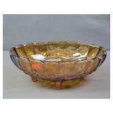 Vintage Carnival Glass Footed Bowl