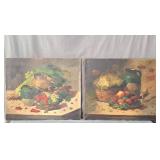2x The Bid Vintage Oil On Canvas