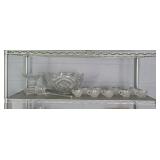 12 Pc Vintage Cut Glass Punch Bowl Set
