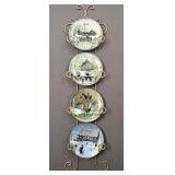 4x The Bid P Buckley Moss 4 Season Plates