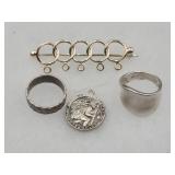 Sterling Silver Jewelry Lot Tw 15.5g