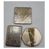 Vintage Makeup Powder Compacts And Cigarette Case