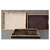 3x The Bid Decorative Woven Serving Trays