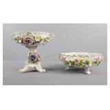 2x The Bid Capodimonte Style Porcelain Bowl