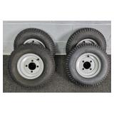 4x The Bid 8" 4 Lug Steel Rims W/ Tires
