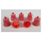 7x The Bid Vintage Hobnail Votive Candle Insert