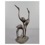 Andrea By Sadek 3 Cranes Brass Sculpture