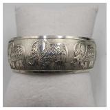 Tibetan Silver Elephant Cuff Boho Bracelet