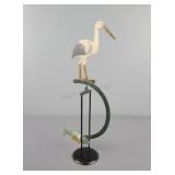 Decorative Metal Balance Figure Stork & A Fish