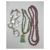 Abalone Necklace And Earrings Plus Two Other Fun