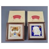 2x The Bid Chinese Style Enamel Paintings