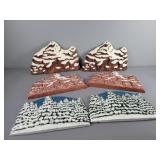 6x The Bid Resin Mountain & Pine Statuary