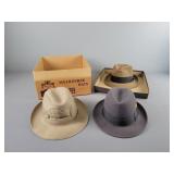 Lot Of 3 Vintage Usa Made Mens Hats