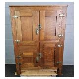 Antique Oak 4 Drawer Ice Box