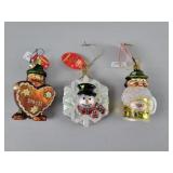 3x The Bit Kathe Wohlfahrt Glass Ornament