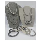Vintage To Now Silvertone Jewelry Lot Some Signed