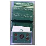 4x The Bid Us Mint Proof Sets 1995-98