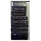 8x The Bid Scarce Run Of Proof Sets 1975-82,