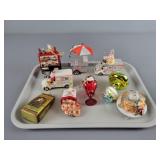 9x The Bid Assorted Glass Ornament