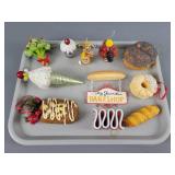 11x The Bid Assorted Food Ornaments