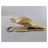 Vintage Brass Duck Head Memo Holder