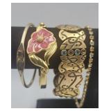 4 Statement Bracelets One Inscribed Pisces