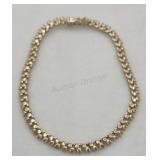 14k Yellow Gold 7in Bracelet 9.5g . All Stones