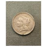 1865 Civil War 3 Cent Piece