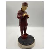 Antique Jb Hirsch Chinese Metal Figure On Marble