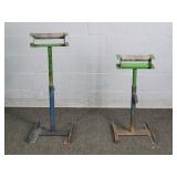 2x The Bid Adj Ht Material Handler Roller Stands