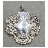 .925 Art Nouveau Style Lily Flower Pendant 5.5g