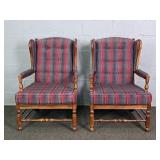 2x The Bid Ethan Allen Vintage Wing Back Chairs