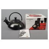 Le Creuset Black Kettle 1.6 Qt. - In Box