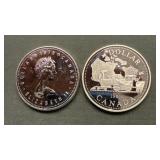 2x The Bid -  Silver Canadian Proof Dollars 22.8g