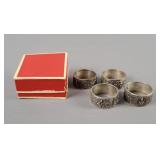 2.71 Ozt Sterling Silver Set Of 4 Napkin Rings