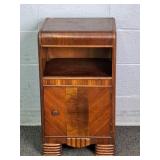 Vintage Mahogany Art Deco Waterfall Style Nightstd