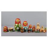 Hand Painted Wooden Nesting Dolls