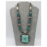 Tibetan Silver Ethnic Large 22in Necklace